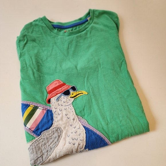 Mini Boden Green Kids Shirt with Seagull Design Size 5/6 - Picture 6 of 6